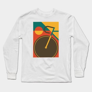 Modern Art Bicycle Cycling Graphic Long Sleeve T-Shirt